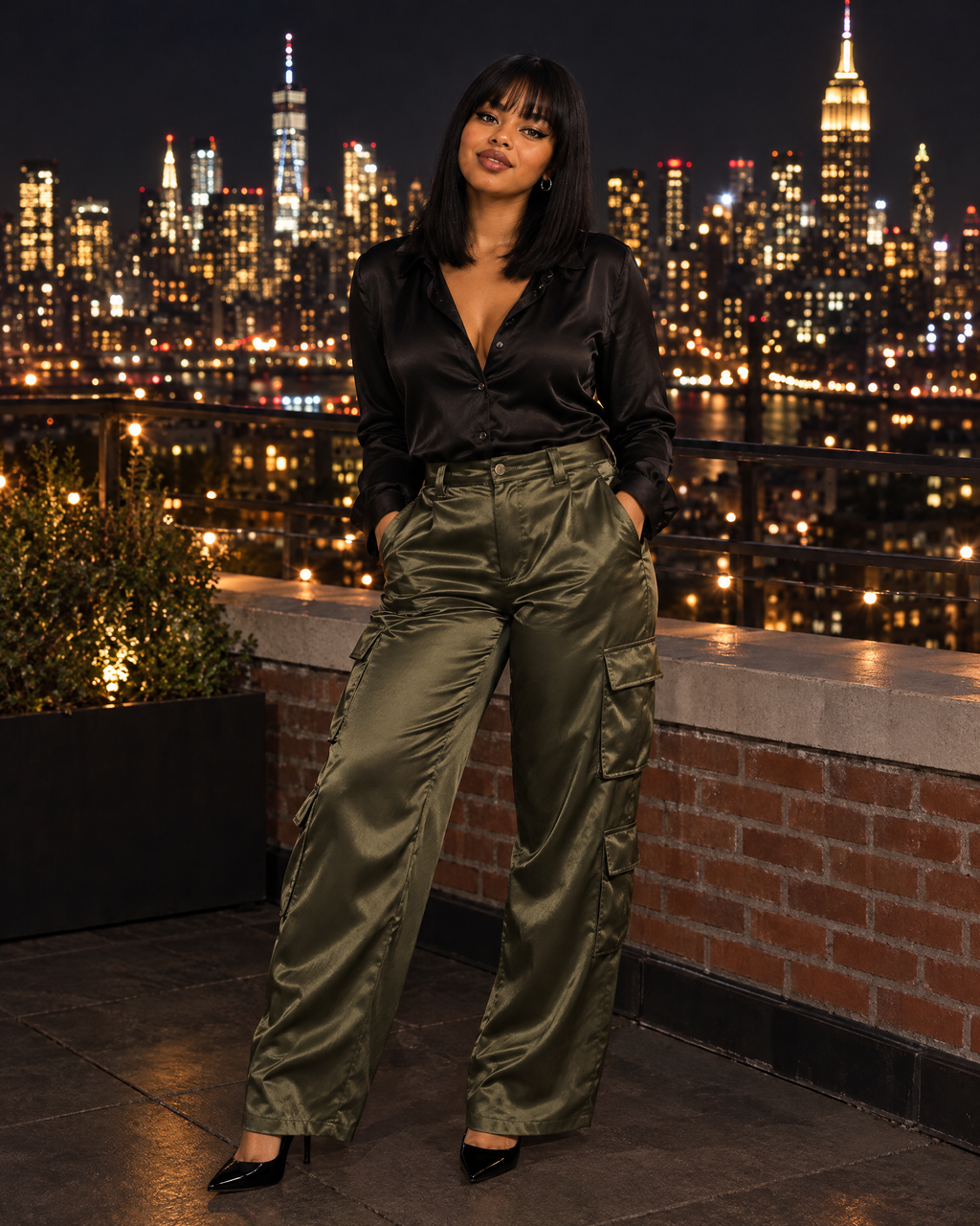 Claudia rooftop night