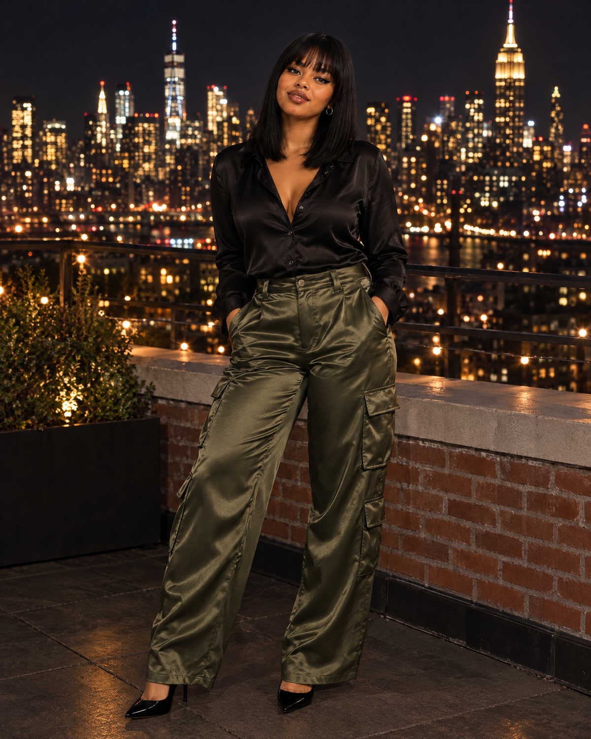 Claudia rooftop night