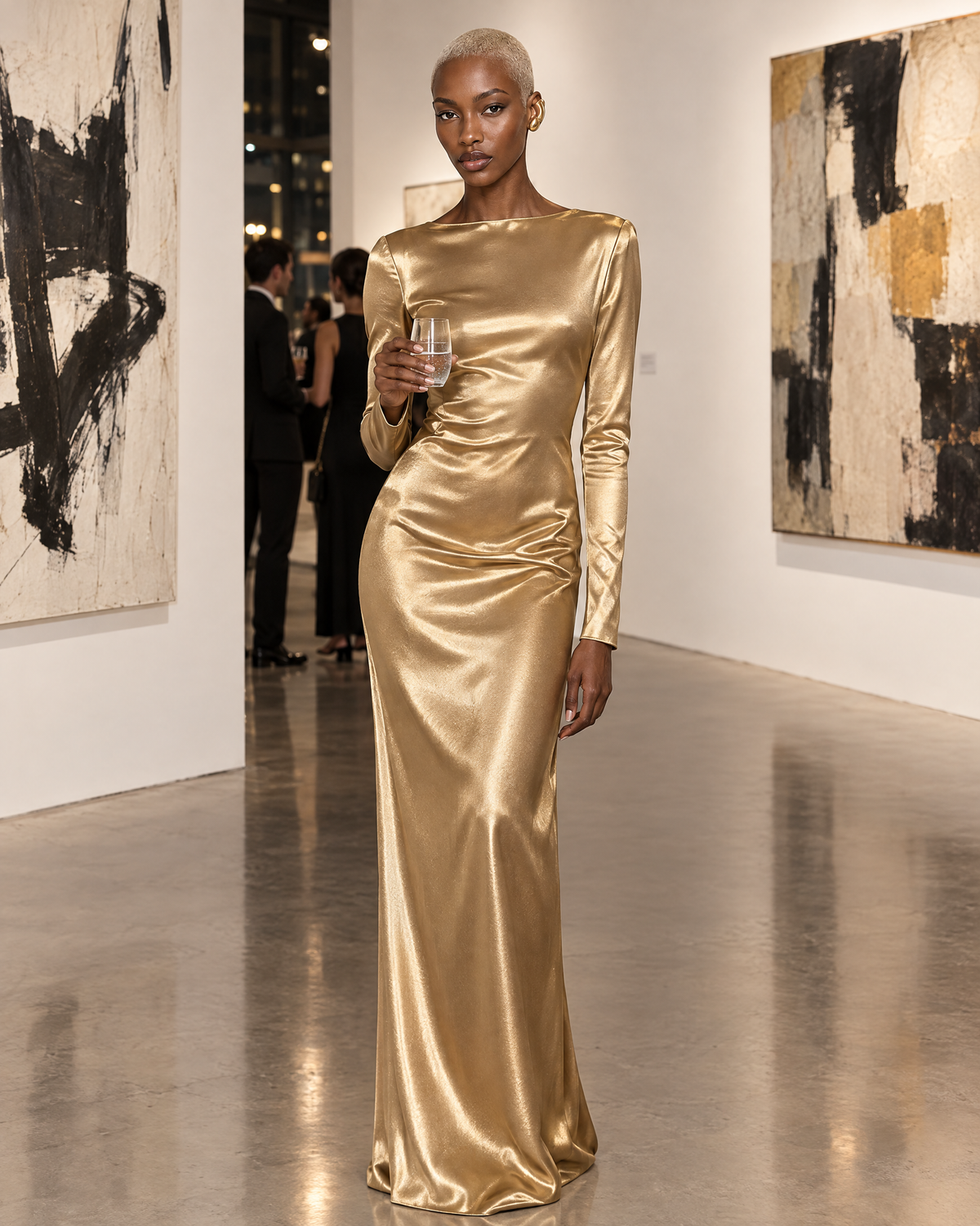 Imani at a gallery opening